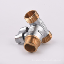 Customized Welcome Compression Fitting Forged 3 Way Tee Pipe Parts Brass Material Male